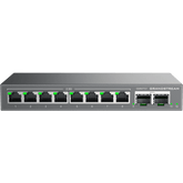 Switch L2 Lite Administrable de 10 Puertos / 8 Puertos Ethernet 2.5 Gigabits / 2 Puertos SFP+ 10 Gigabits / VLAN / QoS / Montaje en Escritorio o Pared / Compatible con GDMS