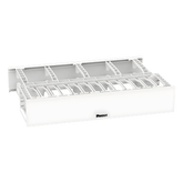 Organizador de Cables Horizontal NetManager de Alta Densidad, Doble (Frontal y Posterior), Para Rack de 19in, 2UR, Color Blanco