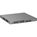 Switch Multi-GE Gestionable / 24 Puertos 2.5G PoE++ / 4 Puertos SFP+ 10G / Capacidad 200 Gbps / Enrutamiento Capa 3 / VSU / Protección Sobretensión 10 kV / Alimentación Redundante / Línea Cybrey