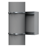 Kit de Fijación para Postes / Enclosure Pole Fixation / Acero Galvanizado / Carga Máxima 900 N / Diámetro Poste 80-250 mm (3.15-9.84 in) / 2 Perfiles + Accesorios