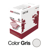 Bobina de Cable UTP 305 Metros (1000 Pies) / Cat5E (24 AWG) / Color Gris / PVC (CM) / Uso en Interior / 100% Cobre / Aplicaciones de CCTV y Redes de Datos