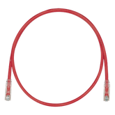 Cable de Parcheo TX6, UTP Cat6, 24 AWG, CM, Color Rojo, 6.1 Metros (20 Pies)