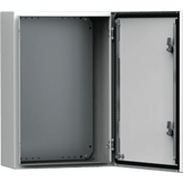 Gabinete Mural MAS 500 x 500 x 210 mm (19.7 x 19.7 x 8.3 in) / IP66 / NEMA 4/12/13 / IK10 / Acero Dulce 1.5 mm / Platina de Montaje Incluida / Color Gris Claro RAL 7035