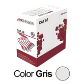 Bobina de Cable UTP 305 Metros (1000 Pies) / Cat5E (24 AWG) / Color Gris / PVC (CM) / Uso en Interior / 100% Cobre / Aplicaciones de CCTV y Redes de Datos