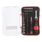 Juego de Herramientas / 65 Piezas / Acero CR-V / Estuche Plástico Compacto / 20 x 13 x 4.5 cm