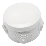 Caja de Derivación Circular / 4 Glándulas de Goma Ajustables / IP55 / -40 a 120°C / 70 mm Diámetro x 48 mm Alto