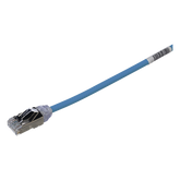 Patch Cord Cat6A, Diametro Reducido 28 AWG, Blindado S/FTP, CM/LS0H, 3 Metros, Color Azul