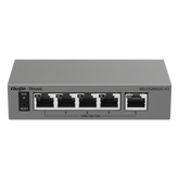 Switch Capa 2 Gestionado en la Nube / 5 Puertos Gigabit / Switching 10 Gbps / Forwarding 7.44 Mpps / Diseño sin Ventilador / Protección 6 kV / Modo CCTV de un Clic / 32 VLANs / Gabinete Metálico / Ruijie Cloud