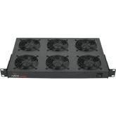 Charola con Ventiladores para Rack 19 in (48.3 cm) / 1U / 6 Ventiladores / 90W / 100-120V AC / Acero Negro RAL 9005
