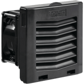 Ventilador con Filtro de Montaje Lateral HF04 / Flujo de Aire 21 CFM (36 m³/h) / 48 V / Negro Grafito RAL 9011 / Instalación Click-Fit sin Herramientas / Rejilla con Bisagras / Type 12
