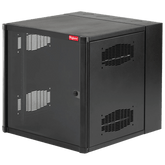 Gabinete AccessPlus de Montaje en Pared de 19in, Rieles Numerados y Roscados #10-32, Puerta con Ventana de Seguridad, 600 mm de Ancho, 762 mm de Profundidad, 12 UR, Color Negro