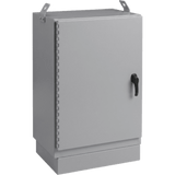 Gabinete para Exterior Tipo 4X Doble Puerta de 43 UR / Aluminio Soldado / 2134 x 762 x 1118 mm (84 x 30 x 44 in) / Exterior IP66 / Montaje Almohadilla / Gris RAL 7035