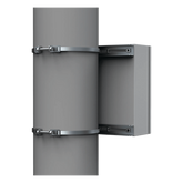 Kit de Fijación para Postes / Acero Galvanizado / Carga Máxima 900 N / Diámetro Poste 80-250 mm (3.15-9.84 in) / 2 Perfiles / Largo 496 mm (16.27 ft)