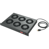 Charola con Ventiladores para Rack 19 in (48.3 cm) / 1U / 3 Ventiladores / 45W / 100-120V AC / Acero Negro RAL 9005