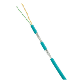 Bobina de Cable Blindado SF/UTP Categoría 5e de 2 Pares, Uso Industrial con Resistencia al Aceite y Rayos UV, Multifilar 24/7 (Flexible), Color Azul Cerceta, Bobina de 305 Metros (1000 Pies)