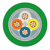 Cable Industrial Ethernet / PROFINET Tipo B / Flexible 4-Core / CAT5e / Shielded SF/UTP / PoE+ / 85 m 100BaseTX / -25°C a +75°C