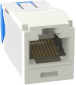 Conector Jack RJ45 Estilo TG, Mini-Com, Categoría 6A, Con Gel Resistente a la Corrosión, de 8 posiciones y 8 cables, Color Blanco Mate