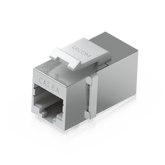 Keystone Coupler Cat6A Pass-Through para Cable Ethernet Preterminado, Instalación Snap-In en Patch Panel, Paquete con 12 Piezas
