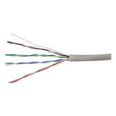 Bobina de Cable UTP 305 Metros (1000 Pies) de Cobre, PanNet, Gris, Categoría 5e (24 AWG), PVC (CM), de 4 Pares