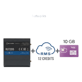 Router Teltonika LTE/4G RUT200 + 12 creditos RMS + SIM de YOBI de 10GB por Mes durante un año de servicio (solo datos)