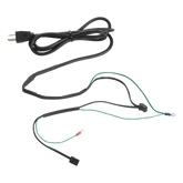 Cable de alimentación con Termostato Integrado para Ventiladores / 1.8 m (5.9 ft) / 115V / 10A / Cobre / Negro / 2 Conectores para Ventiladores