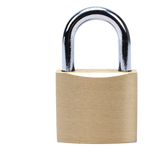 Candado de Seguridad / Cuerpo Latón 40 x 40 mm / Perno Doble Sujeción / Argolla 6.2 mm / 3 Llaves / 560 gr