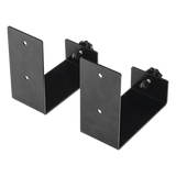 Kit de Ménsulas para Backup / 120 x 120 mm (4.7 x 4.7 in) / Soporte 100 mm (3.9 in) / Montaje en Pared / Metal Negro