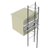 Gabinete para Poste/Torre/Pared de Exterior con Ventiladores y Termostato con Rack de 19" de 9 U.