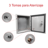 Gabinete de Acero IP66 / IK10 / 250 x 300 x 150 mm / Carga 30 kg / Placa Montaje 200 x 265 mm / Cerradura con Llave