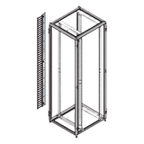 Organizador Vertical de Cables Rack 48 UR / Acero Negro / Sección 95x208 mm / Capacidad 726 Cables / Fijación Flecha 1.75 pulg