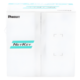 Bobina de Cable UTP 305 Metros (1000 Pies) de Cobre, NetKey, Gris Claro, Categoría 5e (24 AWG), PVC (CM), de 4 Pares