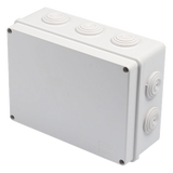 Caja de Derivación de Plástico / 10 Glándulas de Goma / IP55 / 140 x 190 x 76 mm / -40 a 120°C