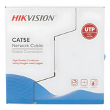 Bobina de Cable UTP 305 Metros (1000 Pies) / Cat5E (24 AWG) / Color Azul / PVC (CM) / Uso en Interior / 100% Cobre / Aplicaciones de CCTV y Redes de Datos