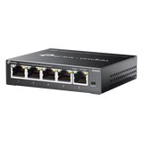 Switch Gestionado Omada SDN / 5 Puertos Gigabit RJ45 / 10 Gbps Capacidad Switching / 7.4 Mpps Forwarding Rate / Gestión Cloud Centralizada / VLAN 802.1Q / QoS 8 Colas Prioridad / Metal Fanless
