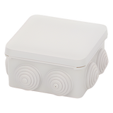 Caja de Derivación Estanca / 7 Glándulas de Goma / IP55 / 89 x 89 x 50 mm / -40 a 120°C / Protección EMI