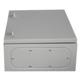 Gabinete de Acero IP66 Uso en Intemperie (400 x 600 x 200 mm) con Placa Trasera Interior Metálica y Compuerta Inferior Atornillable (Incluye Chapa y Llave).