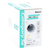 Bobina de Cable UTP 305 Metros (1000 Pies) de Cobre, NetKey, Gris Claro, Categoría 5e (24 AWG), PVC (CM), de 4 Pares