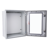 Gabinete de Poliéster IP65 / Puerta Transparente / 400 x 500 x 200 mm / Placa de Montaje Interior / Carga 30 kg