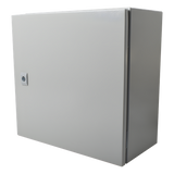 Gabinete de Acero IP66 / 400x400x200 mm / IK10 / Placa Trasera Galvanizada / Cierre con Llave / 15.7x15.7x7.9 in