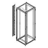 Organizador Vertical de Cables para Rack 45 UR (79 in) / Acero Negro RAL 9005 / Sección 95x208 mm (3.7x8.2 in) / Capacidad 726 Cables / Dedos cada 1.75 pulg / ProLine S1 HOFFMAN