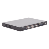Switch Administrable Stacking Capa 3, 24 Puertos PoE 802.3af/at 10/100/1000T, Hasta 370 W, 4 Puertos 10G SFP+