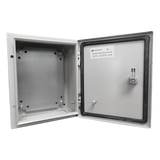 Gabinete de Acero IP66 / 400x400x200 mm / IK10 / Placa Trasera Galvanizada / Cierre con Llave / 15.7x15.7x7.9 in