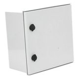 Gabinete de Poliéster IP65 / 400 x 400 x 200 mm / Carga 25 kg / Placa Trasera 307 x 386 mm / Cerradura con Llave / Uso en Intemperie