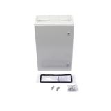 Gabinete de Acero IP66 / 400 x 600 x 250 mm / IK10 / Placa Trasera Metálica 2 mm / Cerradura con Llave / Tapa Inferior Atornillable