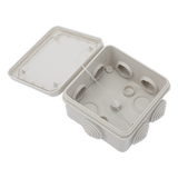 Caja de Derivación Estanca / 7 Glándulas de Goma / IP55 / 89 x 89 x 50 mm / -40 a 120°C / Protección EMI