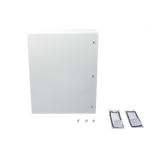 Gabinete de Acero IP66 Uso en Intemperie (800 x 1000 x 300 mm) con Placa Trasera Interior Metálica y Compuerta Inferior Atornillable (Incluye Chapas y Llaves T).