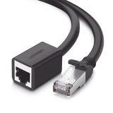 Cable de Extensión Cat6 RJ45 F/UTP / Macho a Hembra / 1m / Método de conexión 568B / Velocidad de transmisión 1000Mbps / Ancho de banda del canal 250MHz /Caja de Cobre / Negro