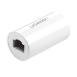 Acoplador y Protector (Extensor de Cable Ethernet RJ45) | 1000Mbps | Compatibilidad con Cat7/Cat6/ Cat5e | Compatible con POE | Ignífugo | ABS | Color Blanco