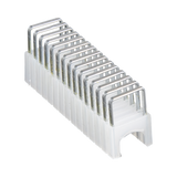 Paquete de 300 Grapas con Aislamiento,  para Cables Coaxiales (RG59, RG6/6Q) y de Datos (CAT3/5e/CAT6/6A) de hasta 5/16'' × 5/16'' (8 mm × 8 mm) de tamaño.