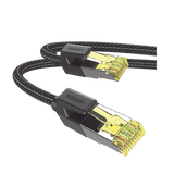 Cable Ethernet Cat7 CLASSâ… F/FTP Redondo con Malla de Nylon 3 Metros
